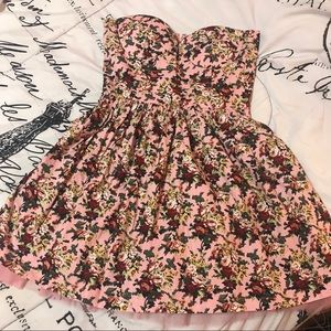 Flower Pink Mini Tube Dress